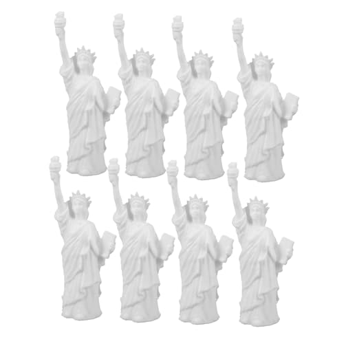 SOPOTUTU 8 Teiliges Handgefertigtes Kunsthandwerk Modellschrank Für Puppenhaus Sammlerstück Figurenprodukt DIY Miniatur Freiheitsfigur Dekoration Dame Statue Kleine von SOPOTUTU