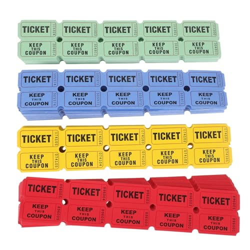 SOPOTUTU 800 Stück Los Spielkarten Tickets Gewinnscheine Einlasskarten Partygeschenk Eintrittskarten für Veranstaltungen Karten für Party Partykarten Papier von SOPOTUTU