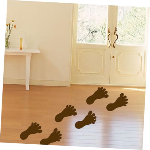 SOPOTUTU 9 Paare Kindergarten Bodenaufkleber Bunte Fußabdruck Sticker Selbstklebend Wasserfest rutschfest Langlebig für Kinderzimmer Treppe Flur Schule Spielbereich Zufällige Farbe von SOPOTUTU