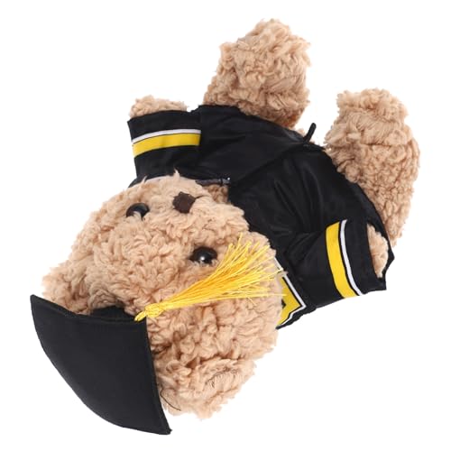SOPOTUTU Abschluss Plüschbär mit Doktorhut Kuscheltier für Abschlussfeiern Stilvolles für Freunde und Familien Deko Accessoire für Zuhause oder Büro Strapazierfähiges Material von SOPOTUTU