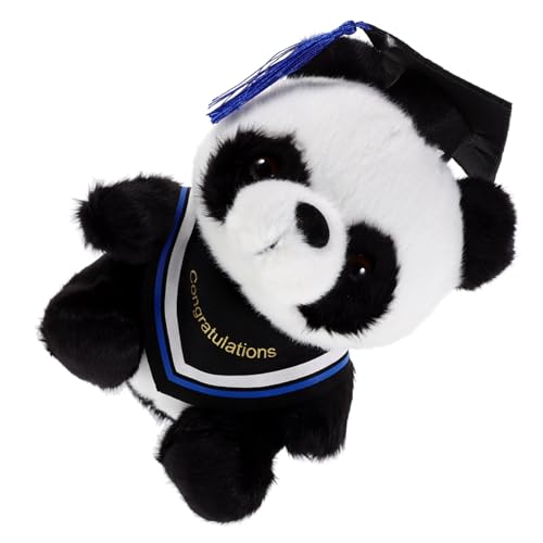 SOPOTUTU Absolventen Plüsch Panda Stofftier mit Doktorhut und Quaste Süßes zur Abschlussfeier für Studenten Weiches und Hautfreundliches Kuscheltier aus Plüsch Erfolgen von SOPOTUTU