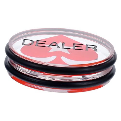 SOPOTUTU Acryl Poker Dealer Button Doppelseitig Langlebiger Poker Zubehör Chip für Lernspiel Nummerierte Chips für Holdem Turniere von SOPOTUTU
