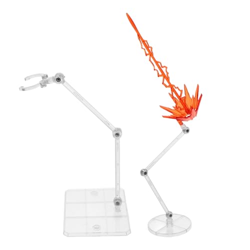 SOPOTUTU Action Figure Stand mit Roter Energiewirkung Verstellbarer Displayhalter für Anime Modelle und Puppen Stabiles Kunststoffgestell mit Flachem Boden Tragbarer Figurenständer SOPOTUTU Action Figure Stand mit Roter Energiewirkung Verstellbarer Displayhalter für Anime Modelle und Puppen Stabiles Kunststoffgestell mit Flachem Boden Tragbarer Figurenständer von SOPOTUTU