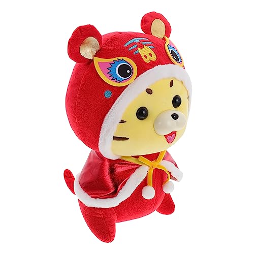 SOPOTUTU Adorable Tiger Plush Doll Tiger Year Mascot Weiches Kuscheltier für Erwachsene Dekoration für Zuhause und Büro SOPOTUTU Adorable Tiger Plush Doll Tiger Year Mascot Weiches Kuscheltier für Erwachsene Dekoration für Zuhause und Büro von SOPOTUTU