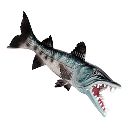 SOPOTUTU Aquarium Deko Wolf Fisch Modell Lebensechtes Kunststoffspielzeug für Aquarien und Heimdekoration Exquisite Verarbeitung Realistische Details für Kreative von SOPOTUTU