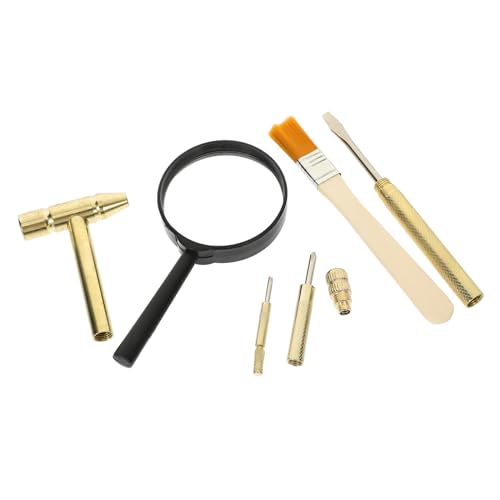 SOPOTUTU Archäologisches Grabwerkzeug Set für Kleinem Hammer Meißel Lupe und Pinsel Leicht und Handlich für Kreatives Ausgraben und Spielerisches Lernen für Jungen und Mädchen von SOPOTUTU