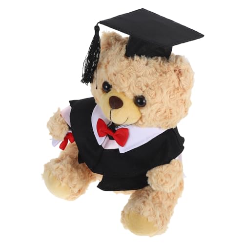 SOPOTUTU Arztanzugbär Puppe Plüschbären Plüsch-Grad-Bär Stofftierbärenpuppen Abschluss-Stofftier Kuscheltier Plüsch-Abschlussbär Plüschtierpuppen PP Baumwolle Black von SOPOTUTU