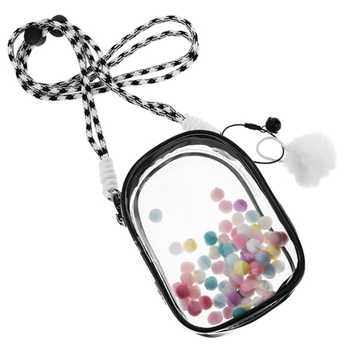 SOPOTUTU Aufbewahrungstasche Für Puppen Mini-Taschen-schlüsselanhänger Mini-klarsichtbeutel Vitrine Für Figuren Aufbewahrungstasche Für Figuren PVC Black von SOPOTUTU