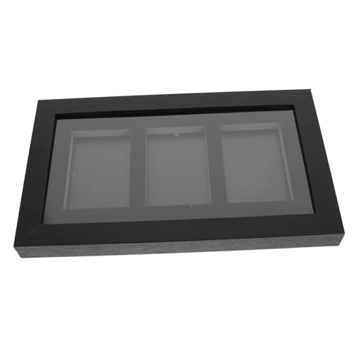 SOPOTUTU Ausstellungsstand Sammelkartenanzeige Kartenrahmen Vitrine Für Sammelkarten Kartenausstellungskoffer Sammelkarten-präsentationsrahmen Faserplatte Black von SOPOTUTU