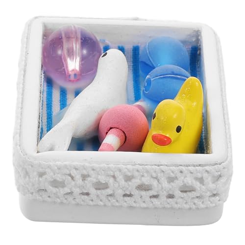 SOPOTUTU Realistische 112 Miniatur Bad Spielzeug Organizer Puppenhaus Baby Zimmer Modell Szene Box Spitze Design Mini SOPOTUTU Realistische 112 Miniatur Bad Spielzeug Organizer Puppenhaus Baby Zimmer Modell Szene Box Spitze Design Mini von SOPOTUTU