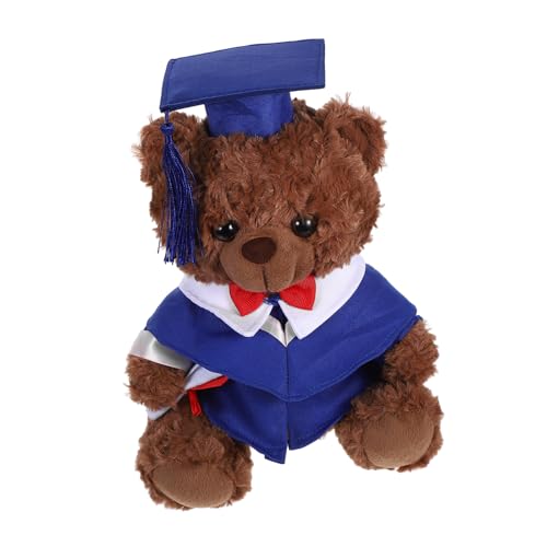 SOPOTUTU Bärenpuppe Im Arztanzug Doktorbär Abschlusspuppe Abschlusssaison Runder Bär Junggesellenbär Weiches Arztspielzeug Abschlussbärpuppe Ausgestopfter Kleiner Bär von SOPOTUTU