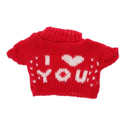 SOPOTUTU Bärenpuppenkostüm Stofftierkleidung Hühnerpullover Für Hühner Weihnachtspuppenkleidung Kleidung Für Stofftiere Kleidung Für Wiedergeborene Babypuppen Hässliche Ornamente Rot Garn von SOPOTUTU