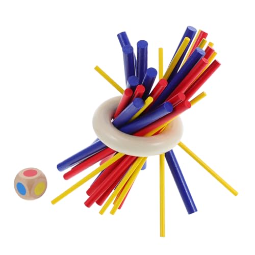SOPOTUTU Balance Holz Buntes mit Balance Sticks für Fördert Feinmotorik Kognitive Fähigkeiten und Teamwork Tragbar für Drinnen und Draußen Geeignet für Familien und Ab Jahren von SOPOTUTU