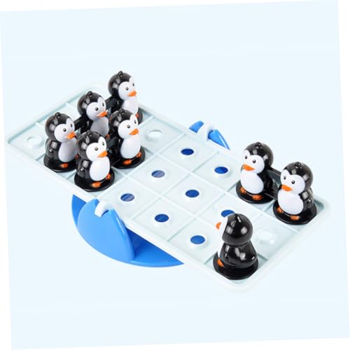 SOPOTUTU Balance Seesaw mit Puzzles Interaktives Pinguin Balance Spiel aus Kindersicherem Kunststoff Fördert Gleichgewicht Hebelprinzip Kreativität und Gehirntraining für Ab Jahren von SOPOTUTU