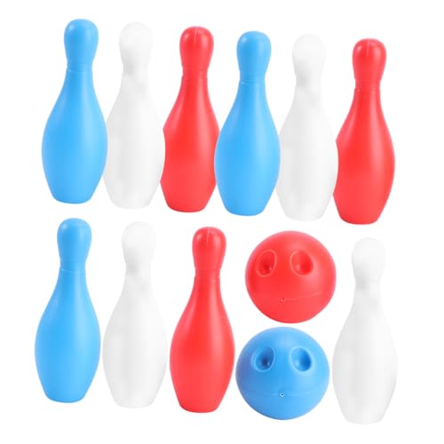 SOPOTUTU Bowling Spielset Umweltfreundliches Sicheres Material Fördert Spielerisch Intelligenz und Motorik Lustiges Lernspielzeug für Jungen und Mädchen für Drinnen und Zufällige Farbe von SOPOTUTU