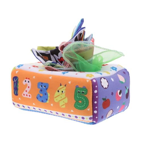 SOPOTUTU Box Früherziehung Zerreißbares Stoffbuch Montessori Säuglingsspielzeug Taschentuchspielzeug Für Babys Montessori Babyspielzeug Sensorisches Für Neugeborene von SOPOTUTU
