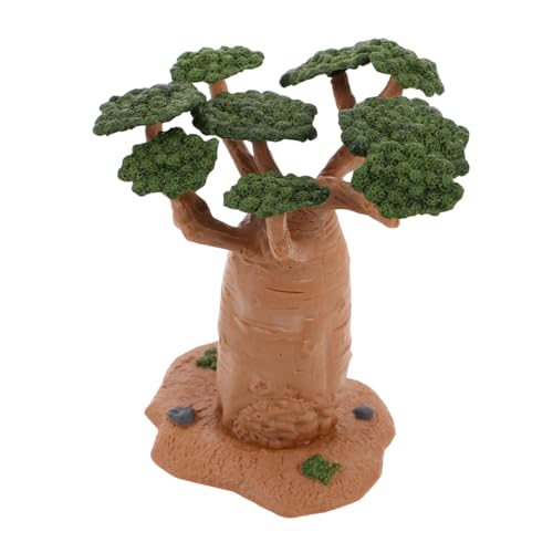 SOPOTUTU Brotbaummodell für Sandspielzeug Landschaftsbau Modell Sandtisch Modell Plastikbäume Baumhaus kleine Bäume Gold Miniatur-Diorama PVC von SOPOTUTU