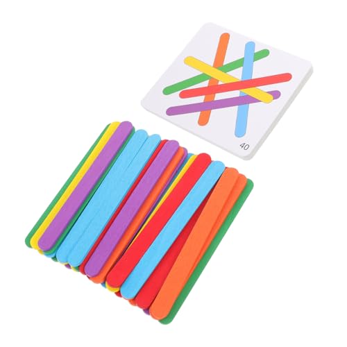 SOPOTUTU Buntes Logikspielzeug Holzstäbchen mit Formen Karten für Fördert Logisches Denken Feinmotorik und Farberkennung Pädagogisch Sicher und Langlebig SOPOTUTU Buntes Logikspielzeug Holzstäbchen mit Formen Karten für Fördert Logisches Denken Feinmotorik und Farberkennung Pädagogisch Sicher und Langlebig von SOPOTUTU