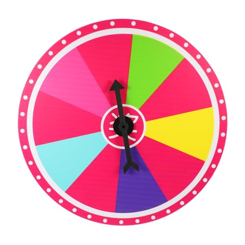 SOPOTUTU Buntes Lotterierad Wandhängend zum Drehen für Karneval Party Lotteriespiel Preisrad für Gewinner und Unterricht von SOPOTUTU