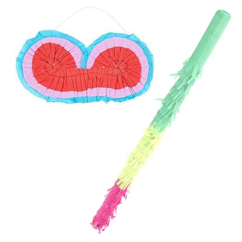 SOPOTUTU Buntes Pinata Spielset mit Robustem Papier-schläger und Farbenfroher Pinata-brille für Kindergeburtstag Partyspaß Geeignet für Jungen und Mädchen als und Partyspielzeug von SOPOTUTU