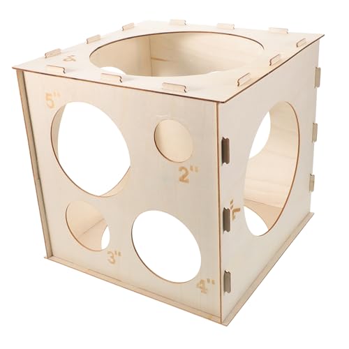 SOPOTUTU Collapsible Ballon Messbox aus Holz Präzises Messwerkzeug für Ballondekorationen für Bögen und Säulen bei Hochzeiten und Partys Benutzerfreundlich und Vielseitig von SOPOTUTU