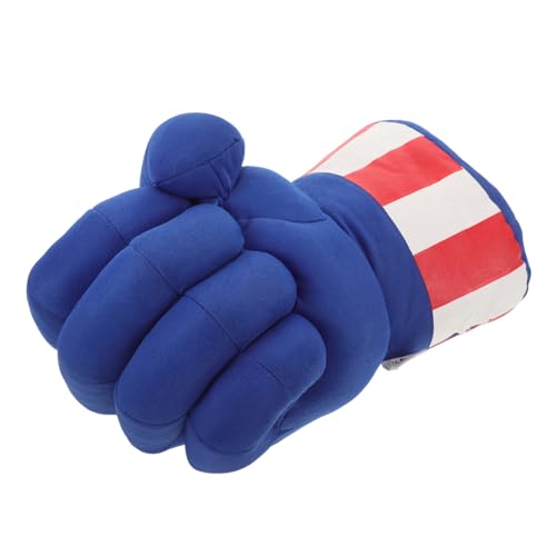 SOPOTUTU Dekompressionsspielzeug Handschuhe Trainingszubehör Flauschige Faust Superhelden Boxen Halloween Handschuhe Plüschtier Handpfoten Blau Pp Baumwolle von SOPOTUTU