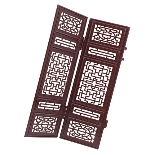 SOPOTUTU Dekorativer Miniaturbildschirm Chinesischer Stil Teiliges Faltbares Puppenhaus Zubehör Stabiles Material Bemalbar als Fotorequisite und Miniaturhaus Dekoration von SOPOTUTU