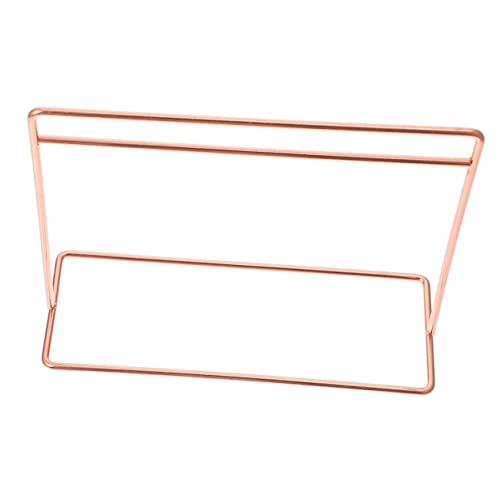 SOPOTUTU Dollhouse Mini Kleiderständer aus Metall Praktischer Puppenkleiderbügel für Puppenoutfits Platzsparender Wäscheständer für Puppenzubehör Fotorequisite für Modelle in Roségold von SOPOTUTU