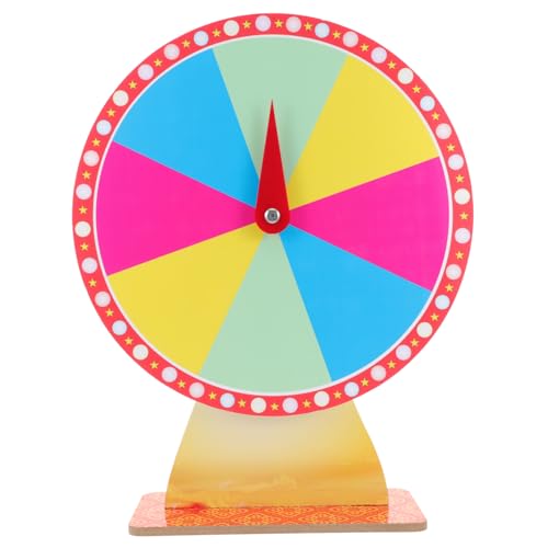SOPOTUTU Drehbares Preisrad Partyspiel für Familienfeiern Events und Karneval mit Stabilem Standfuß und Farbenfrohem Design von SOPOTUTU