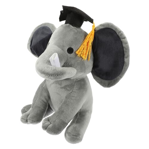 SOPOTUTU Elefant Puppe Plüsch Stofftier Elefantplüsch Schule Abschluss-Stofftier Abschluss-Elefantenpuppe groß Elefantenpuppe für Diplom-Puppe PP Baumwolle Grey SOPOTUTU Elefant Puppe Plüsch Stofftier Elefantplüsch Schule Abschluss-Stofftier Abschluss-Elefantenpuppe groß Elefantenpuppe für Diplom-Puppe PP Baumwolle Grey von SOPOTUTU