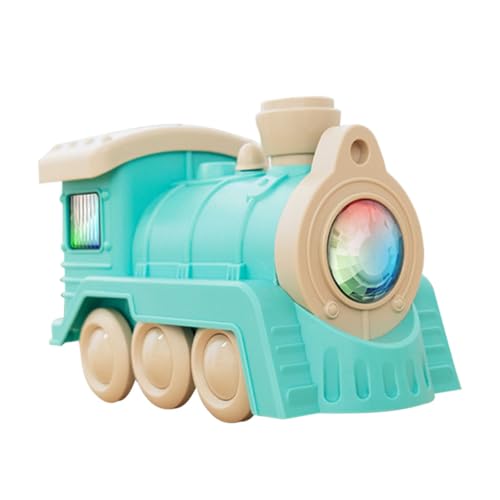 SOPOTUTU Elektrische Eisenbahn mit Sprühfunktion Niedliches Zugmodell mit Schwebenden Bällen Sicherer Kunststoff Geschenk für Jungen und Mädchen Praktisches Lernspielzeug von SOPOTUTU
