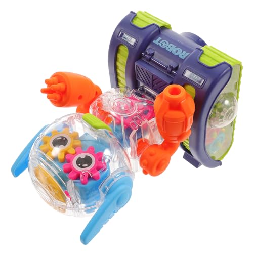 SOPOTUTU Elektrischer Transparenter Ausrüstungs Roboter Mit Musik Und Licht Bewegliches Für Partygeschenk Fördert Kreativität Und Spielspaß Zufälliger Farbe von SOPOTUTU