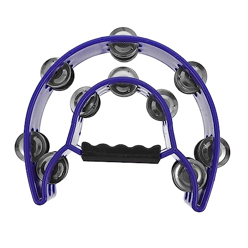 SOPOTUTU Ergonomische Handglocke Percussion Instrument mit Rutschfestem Griff Leichtes Musikinstrument für Festivals Partys Tanz und Musikensemble Handliches Tamburin von SOPOTUTU