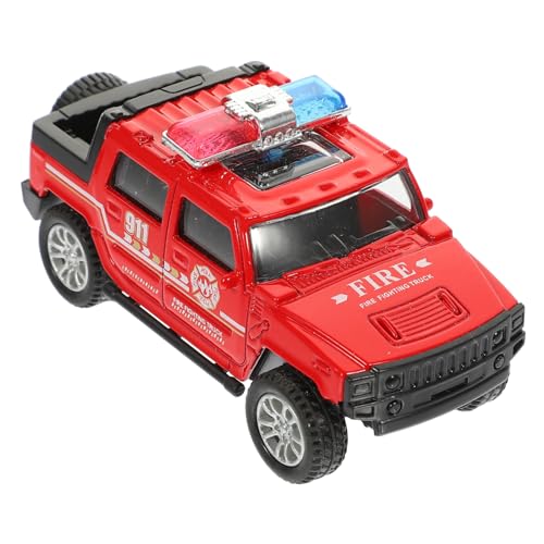 SOPOTUTU Feuerwehrauto zurückziehen für kinderspielzeug puppenwagen Spielzeuglastwagen lebensechtes Feuerwehrauto Kognitives des Feuerwehrautos Legierung rot von SOPOTUTU