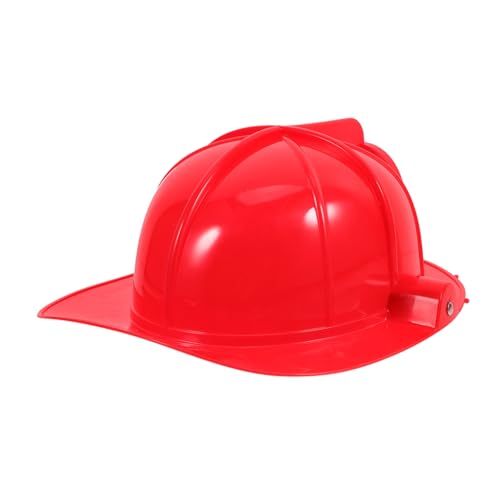 SOPOTUTU Feuerwehrmann Helm aus Kunststoff Robuster Feuerwehr Cosplay Hut für Jungen und Mädchen Kostümzubehör für Rollenspiele und Partys Sicherer und Bequemer Tragekomfort Langlebiges von SOPOTUTU