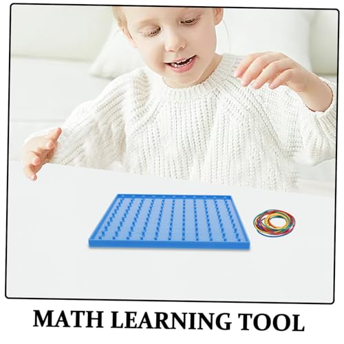 SOPOTUTU Geobrett Doppelseitig mit Bunten Gummibändern Robustes Nagelbrett Lernspielzeug für Grundschüler Mathe Kreativset für Junge Mädchen und Jungen von SOPOTUTU