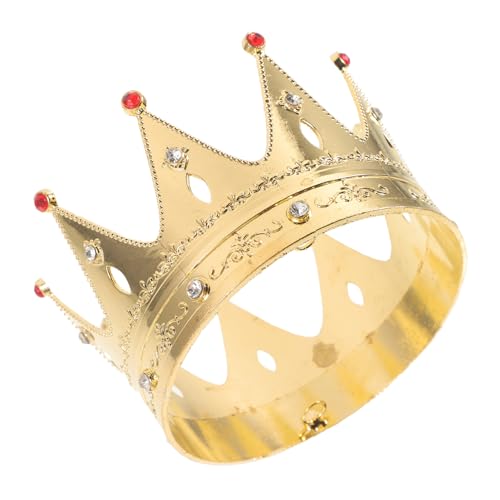 SOPOTUTU Goldene Geburtstagskrone für Mädchen Leichtes Party Haarreif mit Schmucksteinen Stabiles Design für Geburtstagsfeiern Cosplay und Festliche Anlässe von SOPOTUTU