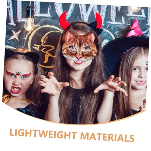 SOPOTUTU Halbgesichts Katzenmaske für Halloween Cosplay Wiederverwendbares Leichtes Tier Masken Accessoire mit Verstellbarem Komfort für Erwachsene Kostüm und Maskenbällen SOPOTUTU Halbgesichts Katzenmaske für Halloween Cosplay Wiederverwendbares Leichtes Tier Masken Accessoire mit Verstellbarem Komfort für Erwachsene Kostüm und Maskenbällen von SOPOTUTU