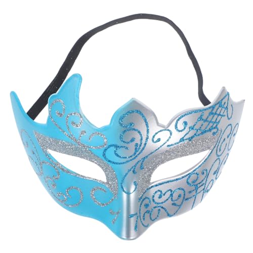 SOPOTUTU Halbgesichts Maske Silber Blau Cosplay Maske für Damen und Herren Leichte Langlebige Maskerade für Halloween Karneval Bühnenauftritte und Party Accessoire SOPOTUTU Halbgesichts Maske Silber Blau Cosplay Maske für Damen und Herren Leichte Langlebige Maskerade für Halloween Karneval Bühnenauftritte und Party Accessoire von SOPOTUTU