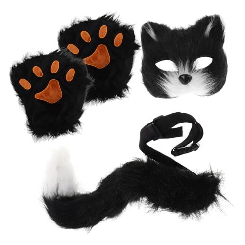 SOPOTUTU Halbgesichts Tiermaske Fuchs und Wolf Design mit Kunstpelz Leichte Elastische Maske für Halloween Karneval Maskenball Verstellbar und Auffällig für Erwachsene und Rollenspiele SOPOTUTU Halbgesichts Tiermaske Fuchs und Wolf Design mit Kunstpelz Leichte Elastische Maske für Halloween Karneval Maskenball Verstellbar und Auffällig für Erwachsene und Rollenspiele von SOPOTUTU