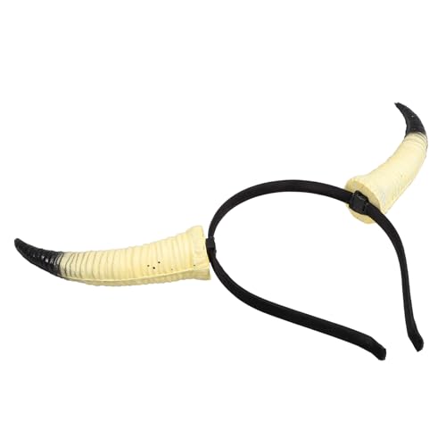 SOPOTUTU Halloween Cosplay Stirnband mit Weißen Schafhörnern Leichtes PU Material Bequemes Festival Haarschmuck für Party Karneval und Kostümfest von SOPOTUTU