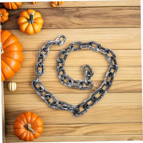 SOPOTUTU Halloween Deko Kette Leichtes Kunststoff Gefängnis Kettenglied als Gruseliges Kostümzubehör für Piraten Gefangene und Spuk Atmosphäre bei Party und Karneval von SOPOTUTU