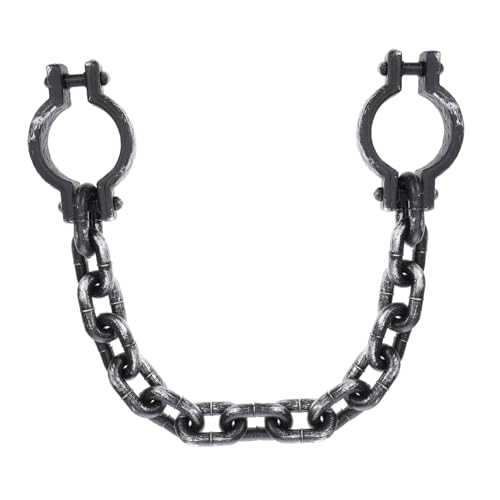 SOPOTUTU Halloween Handschellen Deko Schwarz Leichte Gefängnisketten für Kostüm und Karnevalspartys Realistische Wrist Shackles für Cosplay und Mottoparty Accessoire SOPOTUTU Halloween Handschellen Deko Schwarz Leichte Gefängnisketten für Kostüm und Karnevalspartys Realistische Wrist Shackles für Cosplay und Mottoparty Accessoire von SOPOTUTU