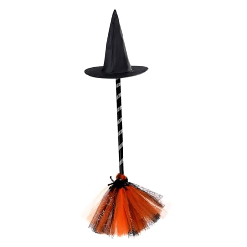 SOPOTUTU Halloween Hexenhut und Besen Dekoratives Party Kostümzubehör für Frauen Teiliges Orangefarbenes Hexen Accessoire für Cosplay und Festlichkeiten SOPOTUTU Halloween Hexenhut und Besen Dekoratives Party Kostümzubehör für Frauen Teiliges Orangefarbenes Hexen Accessoire für Cosplay und Festlichkeiten von SOPOTUTU