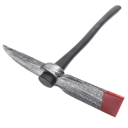 SOPOTUTU Halloween Simulation Pickaxe Prop aus Robustem Kunststoff Realistisch Gestaltetes Halloween Accessoire für Party Karneval und Bühnenauftritte Teiliges als Gruselige Deko und von SOPOTUTU