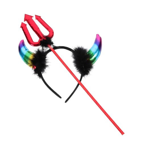 SOPOTUTU Halloween Teufelshörner Haarreif Teilig mit Goldenem Horn und Schwarzem Fell Leichtes Party Stirnband für Damen Komfortables Cosplay Zubehör für Halloween Kostüm und Maskerade SOPOTUTU Halloween Teufelshörner Haarreif Teilig mit Goldenem Horn und Schwarzem Fell Leichtes Party Stirnband für Damen Komfortables Cosplay Zubehör für Halloween Kostüm und Maskerade von SOPOTUTU