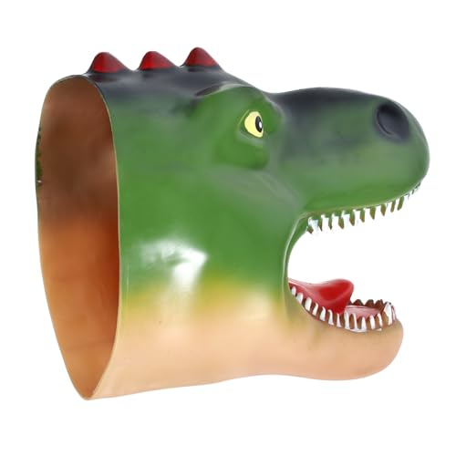 SOPOTUTU Handpuppe Dinosaurier aus Weichem Gummi Interaktives Rollenspiel für Kindgerechtes Handpuppenspielzeug Fördert Fantasie und Kommunikation Grün von SOPOTUTU