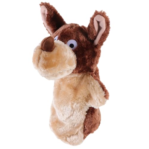SOPOTUTU Handpuppe Wolf aus Weicher Baumwolle Niedliche Tierfigur Interaktives für Fördert Kreativität und Fantasie für Puppentheater und Geschichtenerzählen von SOPOTUTU