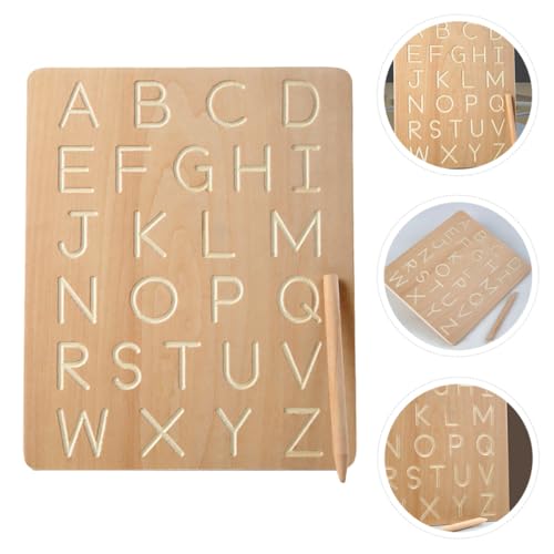 SOPOTUTU Holz Alphabet Lernspielzeug Schreibtafel für Buchstaben Übungsbrett Pädagogisch Sicher Glatte Oberfläche Lernspielzeug für Kleinkinder Jungen Mädchen SOPOTUTU Holz Alphabet Lernspielzeug Schreibtafel für Buchstaben Übungsbrett Pädagogisch Sicher Glatte Oberfläche Lernspielzeug für Kleinkinder Jungen Mädchen von SOPOTUTU