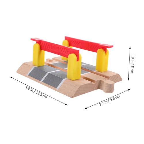 SOPOTUTU Holz Eisenbahn Schienen Zubehör Railing Absperrung Langlebiges Bahn Hindernis Modell für Lernspielzeug und Szenendekoration von SOPOTUTU